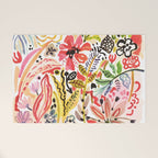 Karen Fields Flower Abstract Illustration Welcome Mat Gallery Image 1