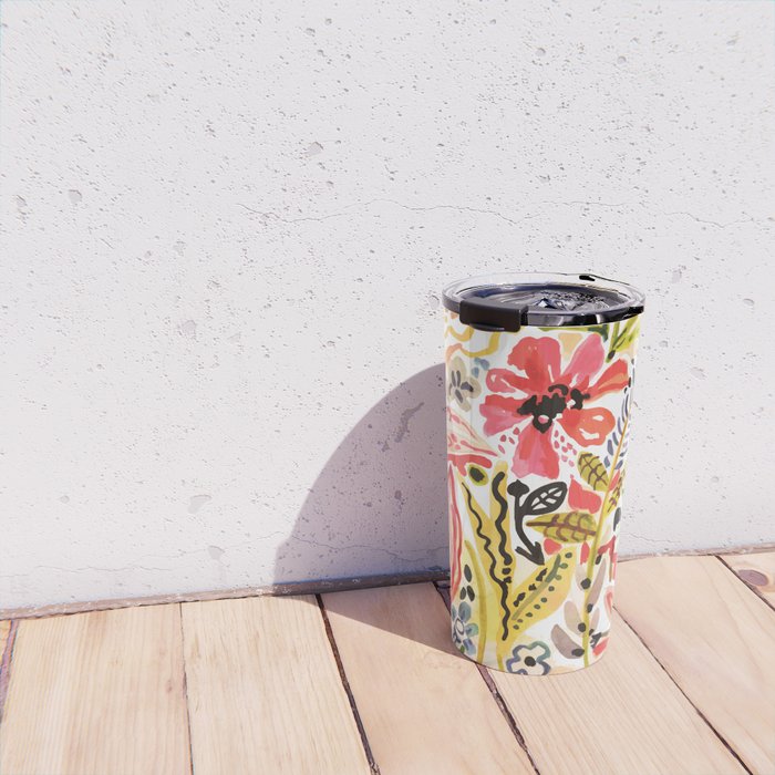 Karen Fields Flower Abstract Illustration Travel Mug Gallery Image 4