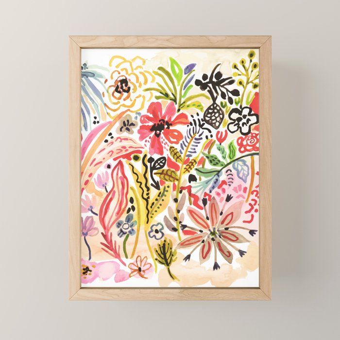 Karen Fields Flower Abstract Illustration Mini Art Print Gallery Image 1