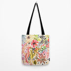 Karen Fields Flower Abstract Illustration Tote Bag Gallery Image 2