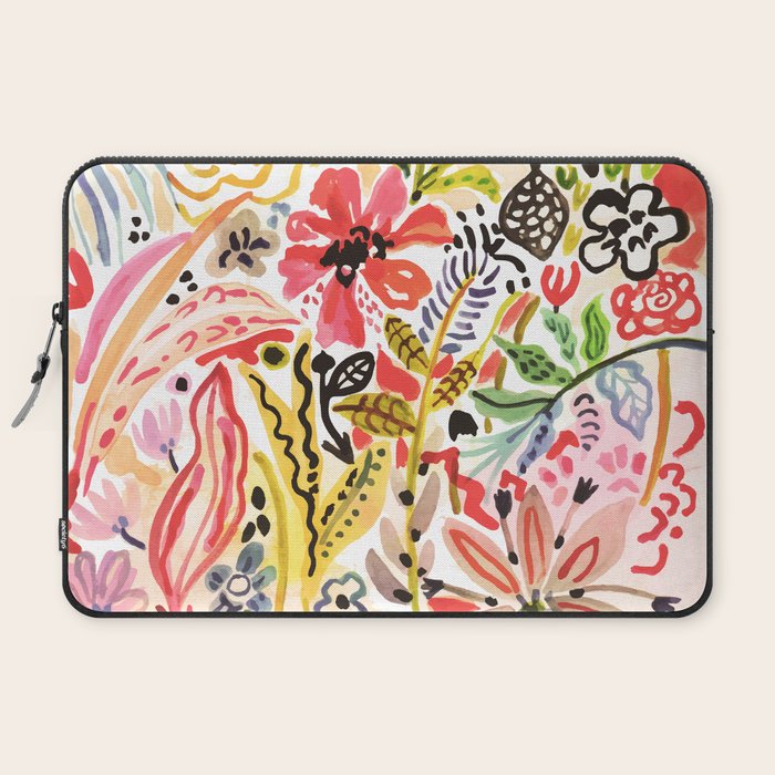 Karen Fields Flower Abstract Illustration Laptop Sleeve