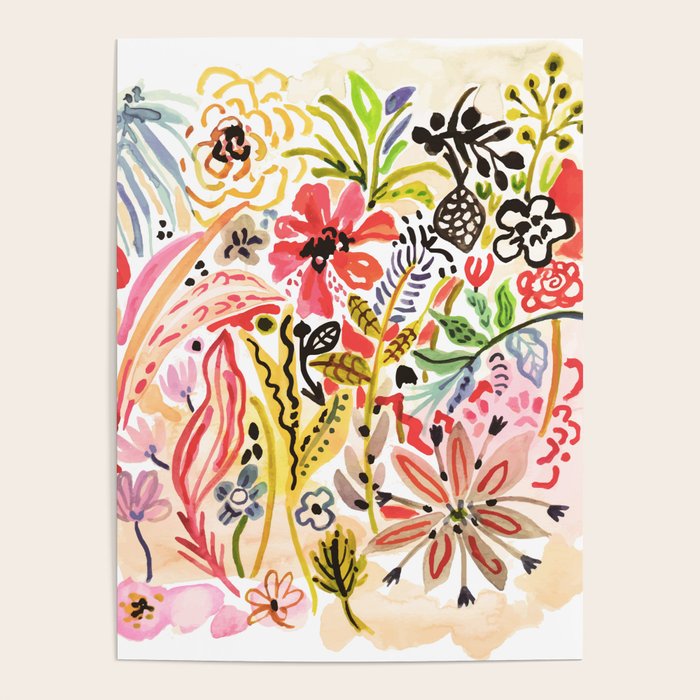Karen Fields Flower Abstract Illustration Poster Gallery Image 4