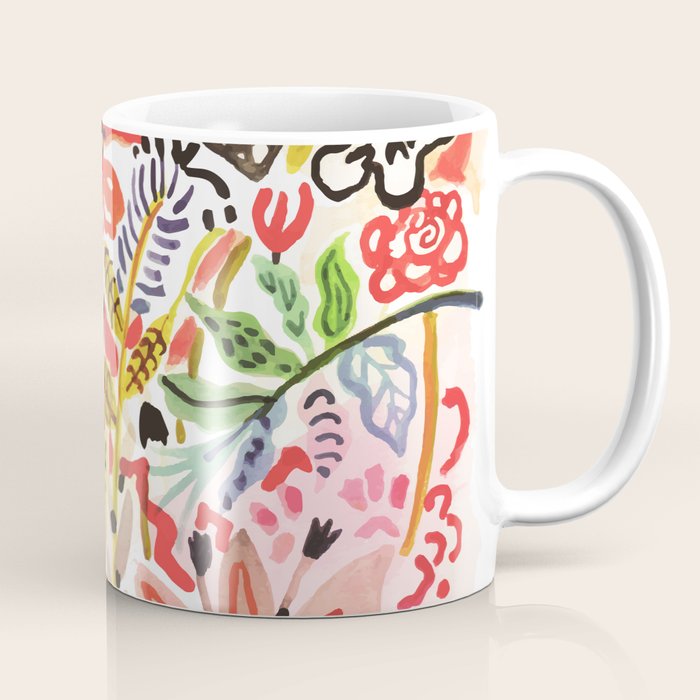 Karen Fields Flower Abstract Illustration Coffee Mug Gallery Image 1