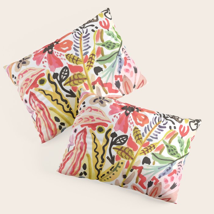Karen Fields Flower Abstract Illustration Pillow Sham Gallery Image 3