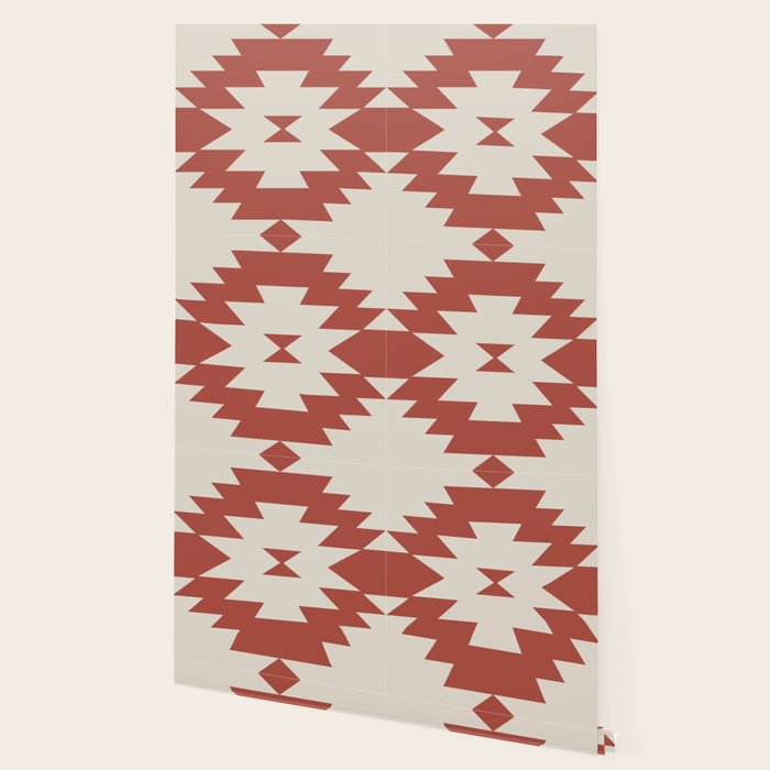 Southwestern Minimalism - Red Neutral Beige Wallpaper Gallery Image 2