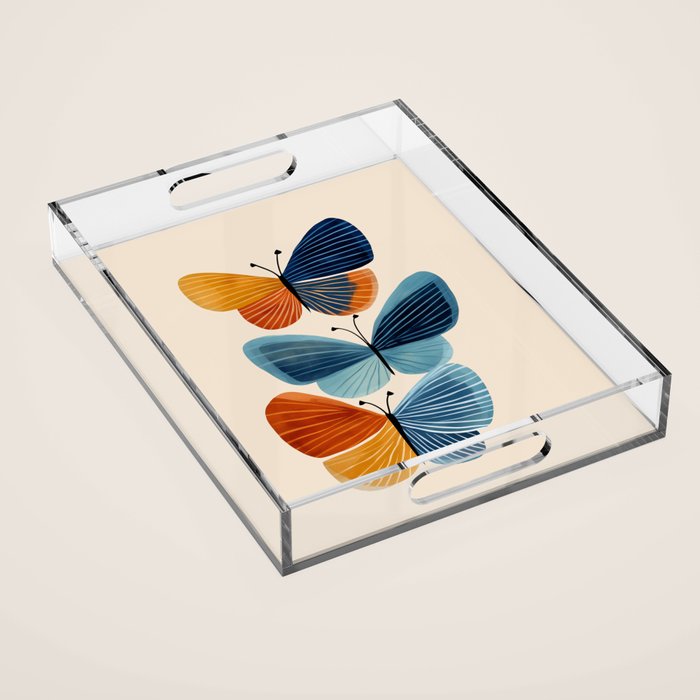 Dancing Butterflies Acrylic Tray Gallery Image 1