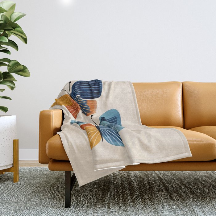 Dancing Butterflies Throw Blanket Gallery Image 1