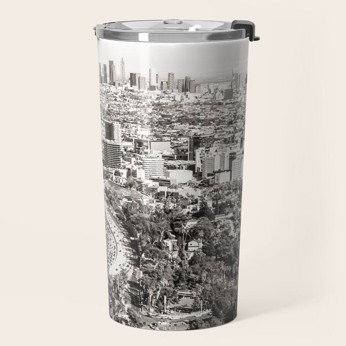 Los Angeles Grey Travel Mug Gallery Image 2