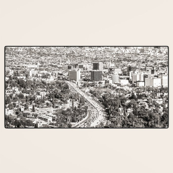 Los Angeles Grey Desk Mat Gallery Image 3