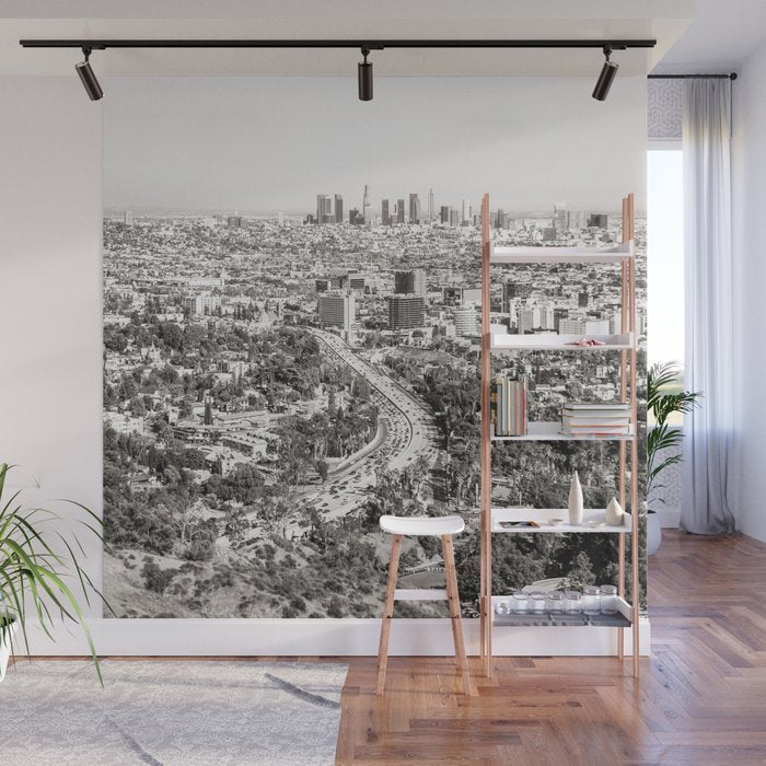 Los Angeles Grey Wall Mural Gallery Image 1