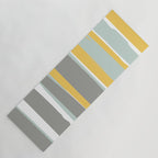 Stripe Abstract, Sun and Beach, Yellow, Pale, Aqua Blue and Gray Yoga Mat Gallery Image 1