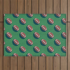 BALLS American Football - pattern Outdoor Rug Gallery Image 1