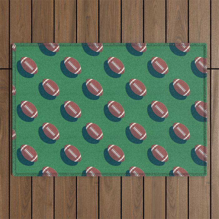 BALLS American Football - pattern Outdoor Rug Gallery Image 1