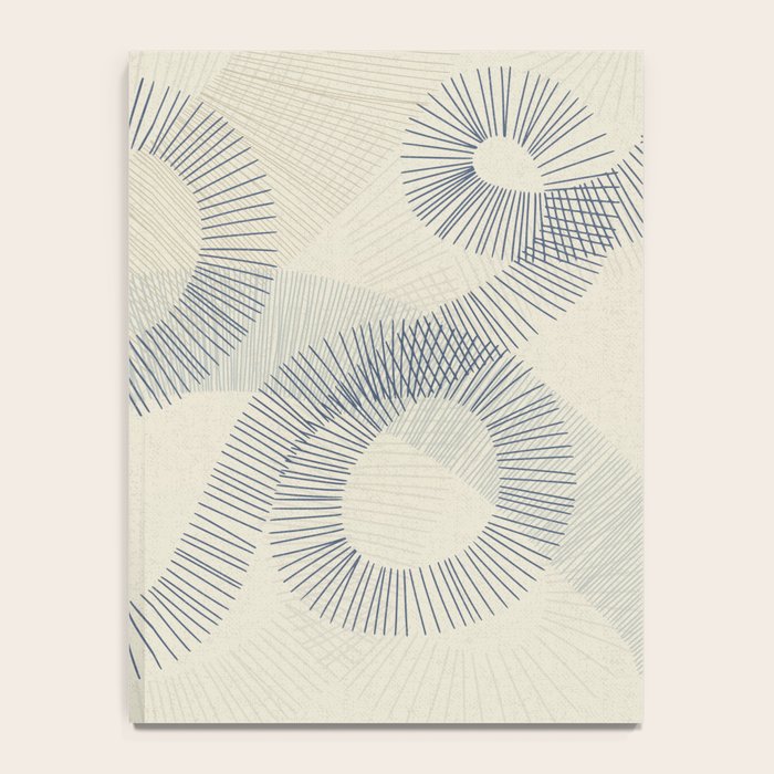 calming essentials Curved Lines denim blue Notebook Gallery Image 4