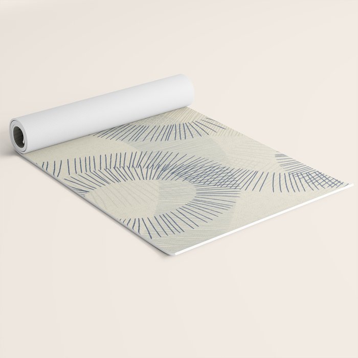 calming essentials Curved Lines denim blue Yoga Mat Gallery Image 2
