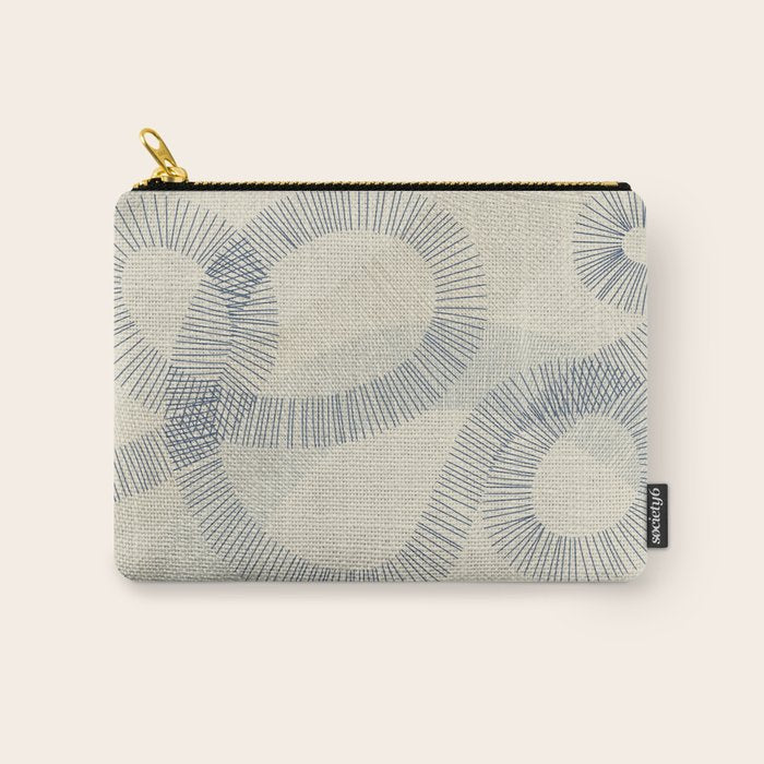 calming essentials Curved Lines denim blue Carry All Pouch Gallery Image 1