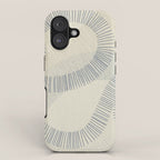 calming essentials Curved Lines denim blue iPhone Case Gallery Image 1