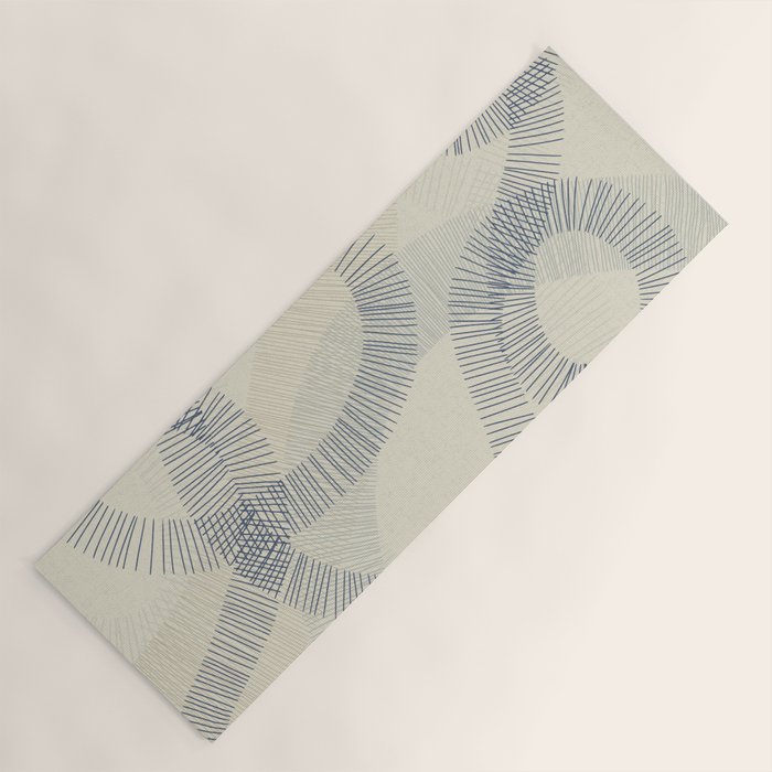 calming essentials Curved Lines denim blue Yoga Mat Gallery Image 1