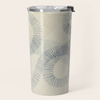 calming essentials Curved Lines denim blue Travel Mug Gallery Image 2