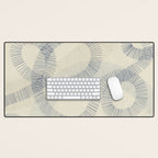 calming essentials Curved Lines denim blue Desk Mat Gallery Image 1