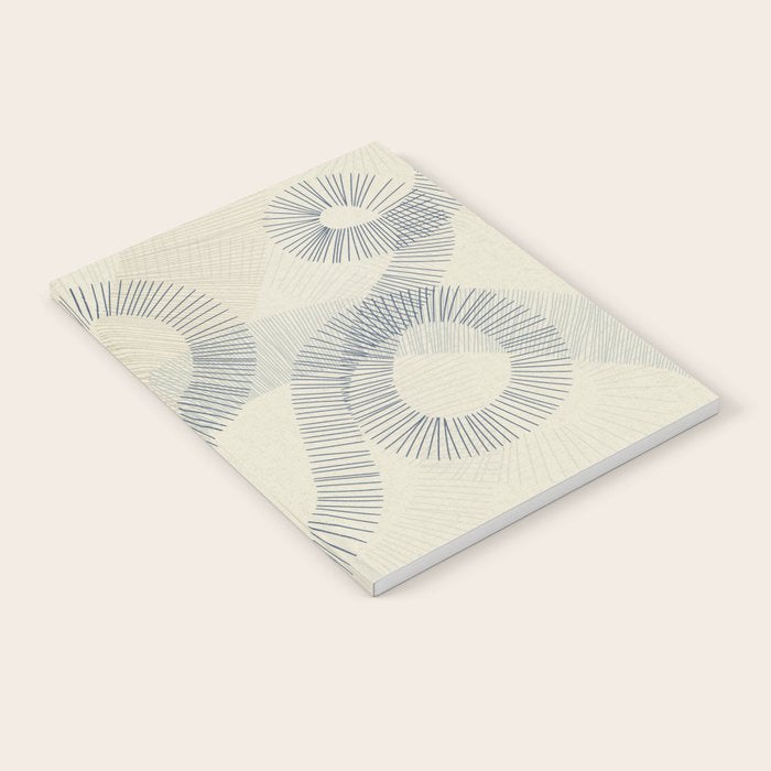 calming essentials Curved Lines denim blue Notebook Gallery Image 2