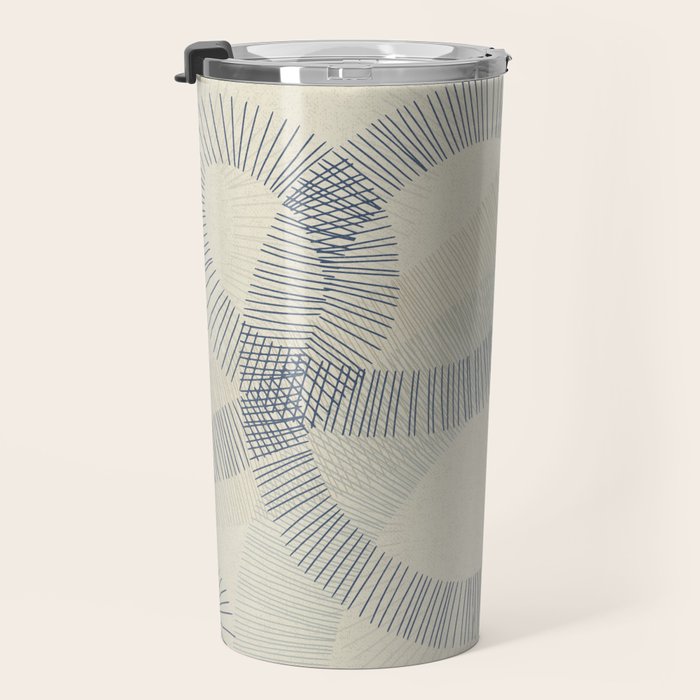 calming essentials Curved Lines denim blue Travel Mug Gallery Image 3