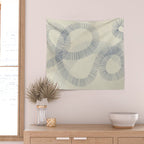 calming essentials Curved Lines denim blue Wall Tapestry Gallery Image 2