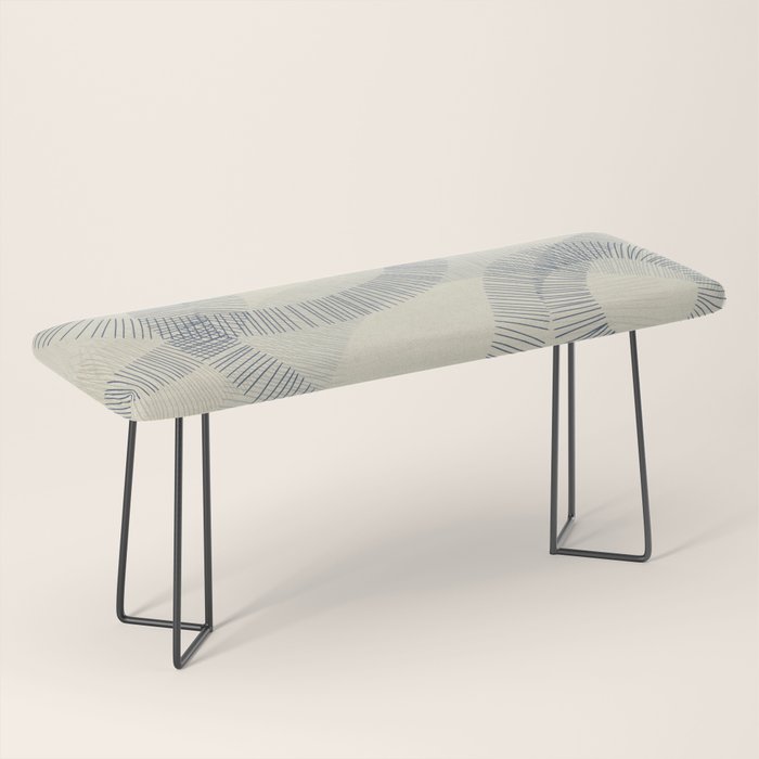 calming essentials Curved Lines denim blue Bench Gallery Image 1