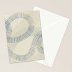 calming essentials Curved Lines denim blue Stationery Card Gallery Image 2
