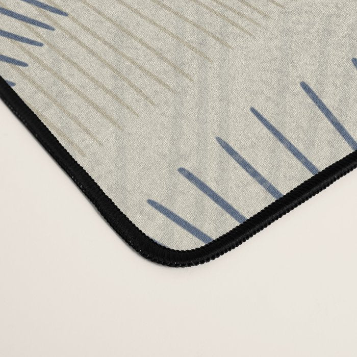 calming essentials Curved Lines denim blue Desk Mat Gallery Image 4