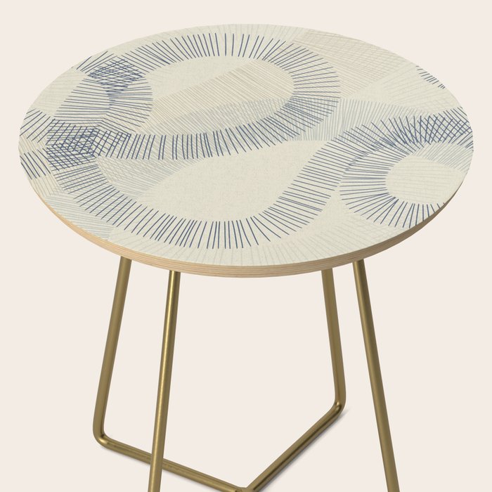 calming essentials Curved Lines denim blue Side Table Gallery Image 2