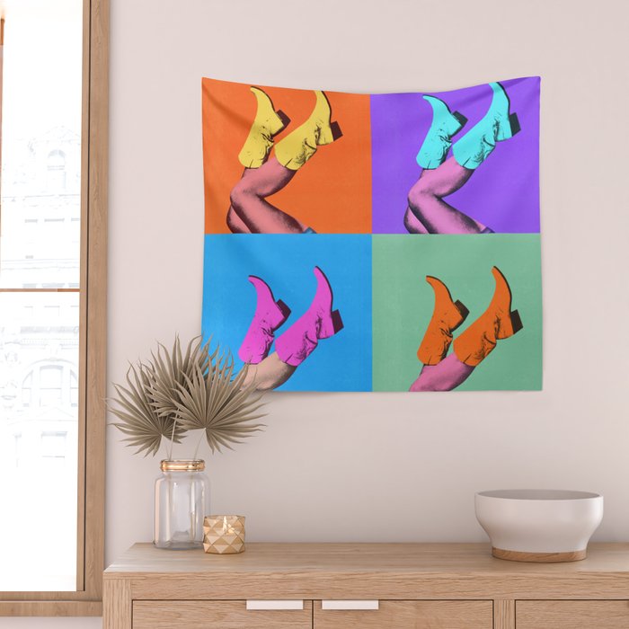 These Boots - Pop Art 1 Wall Tapestry Gallery Image 2