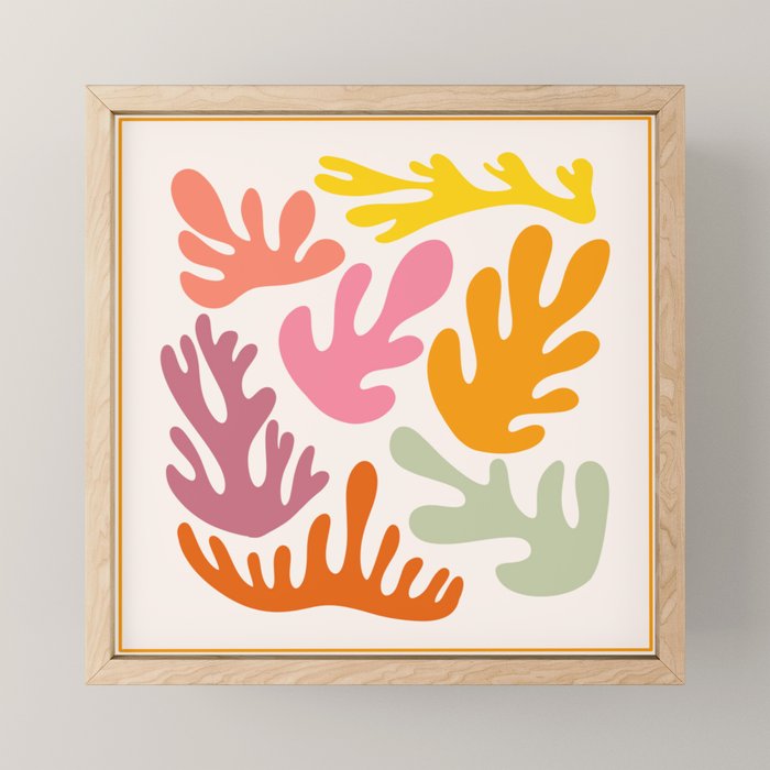 Candy Coral Matisse  Mini Art Print Gallery Image 1