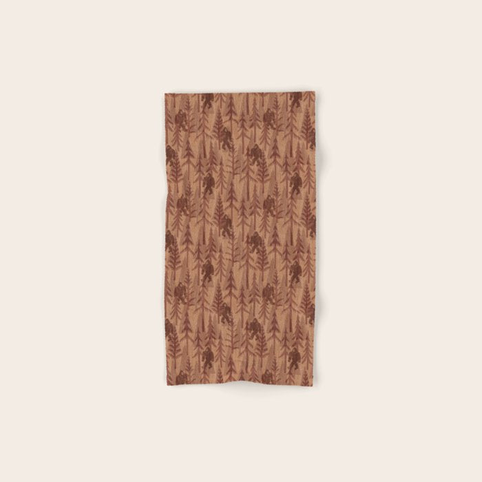 Subtle Sasquatch - Rust Bath Towel Gallery Image 1