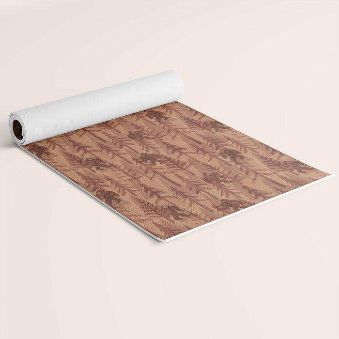 Subtle Sasquatch - Rust Yoga Mat Gallery Image 2