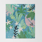 Into the jungle - twilight Throw Blanket Gallery Image 2