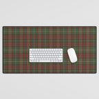 Burgundy Green Classic Plaid Desk Mat Gallery Image 1
