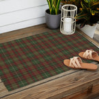 Burgundy Green Classic Plaid Outdoor Rug Gallery Image 2