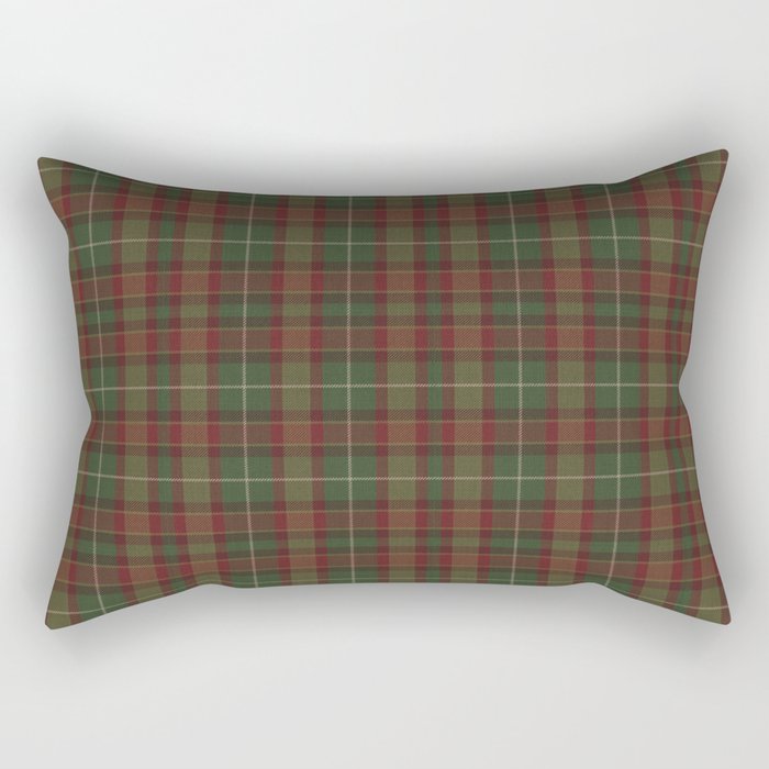 Burgundy Green Classic Plaid Rectangular Pillow Gallery Image 1