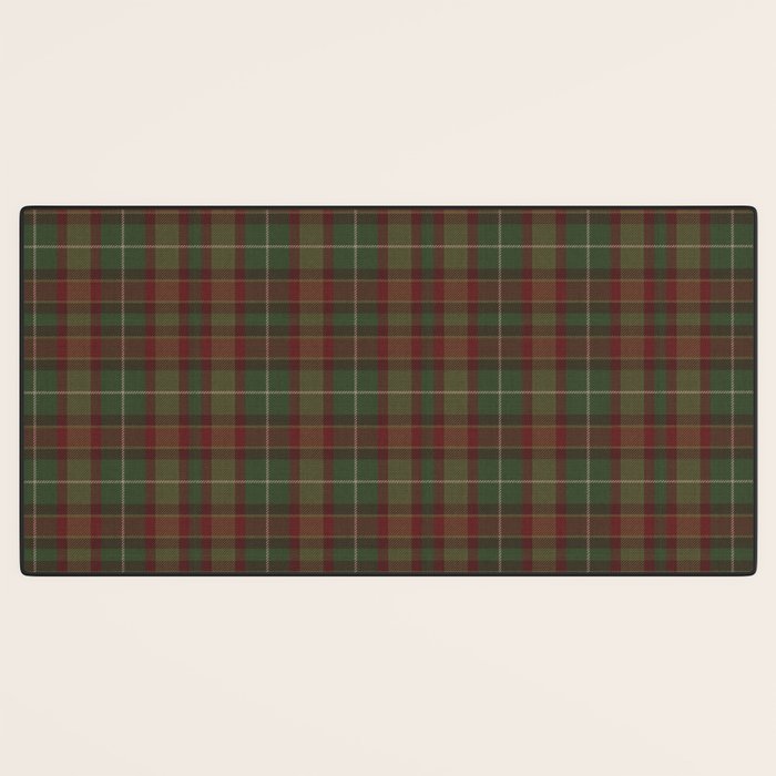 Burgundy Green Classic Plaid Desk Mat Gallery Image 3
