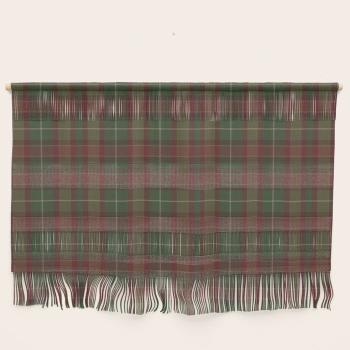 Burgundy Green Classic Plaid Wall Hanging Gallery Image 1