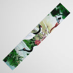 Red Crowned Cranes In Vintage Japanese Floral Landscape Table Runner Gallery Image 3