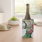 Red Crowned Cranes In Vintage Japanese Floral Landscape Wine Chiller Gallery Image 4