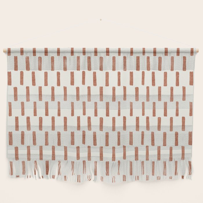 block print dash - terra cotta Wall Hanging Gallery Image 1