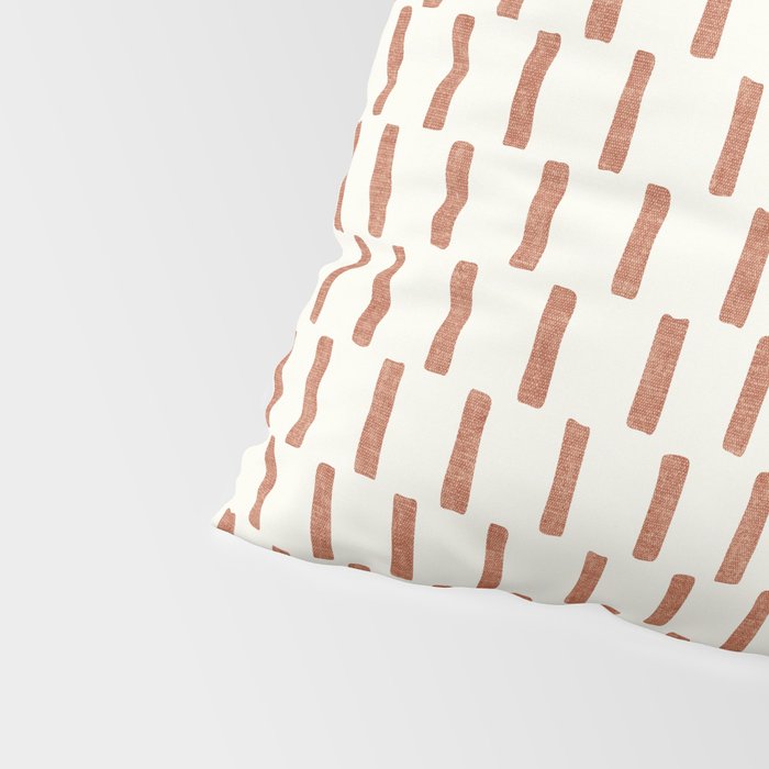 block print dash - terra cotta Pillow Sham Gallery Image 4