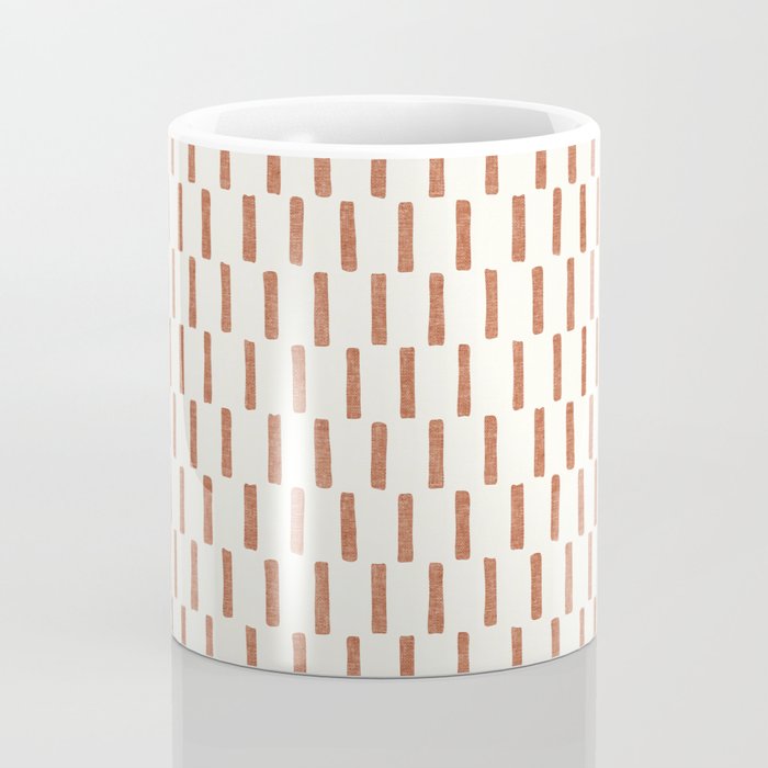 block print dash - terra cotta Coffee Mug Gallery Image 4