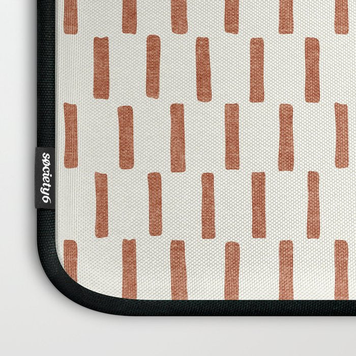 block print dash - terra cotta Laptop Sleeve Gallery Image 3