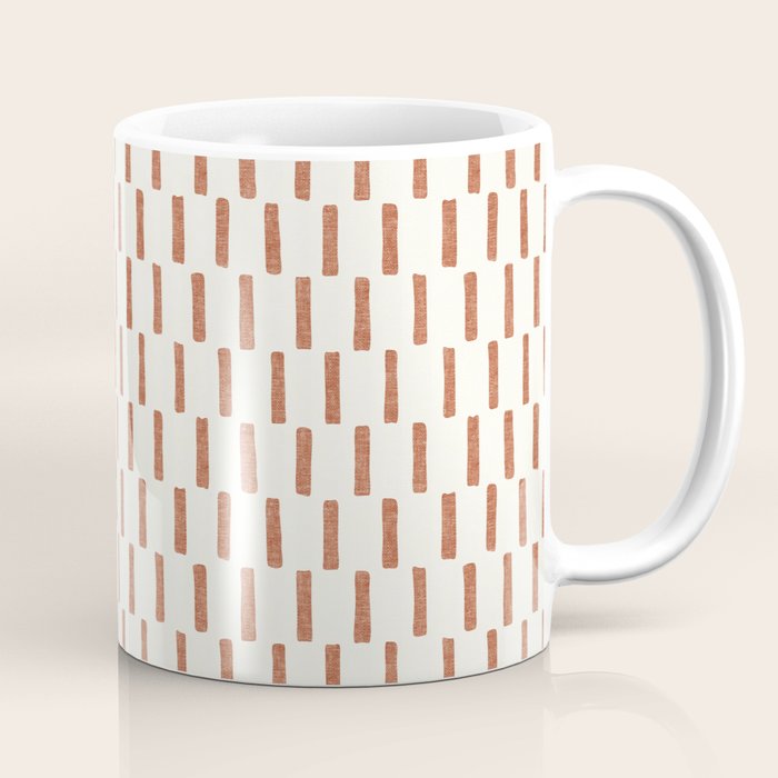 block print dash - terra cotta Coffee Mug Gallery Image 1