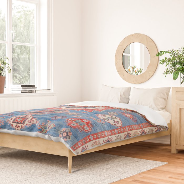 Blue Starblaze Handmade Kazak Rug Duvet Cover Gallery Image 2