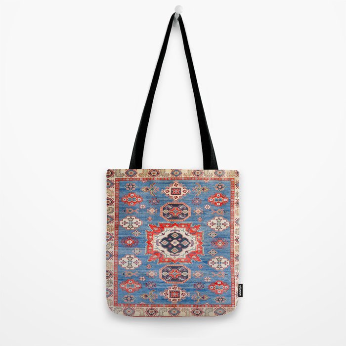 Blue Starblaze Handmade Kazak Rug Tote Bag Gallery Image 2